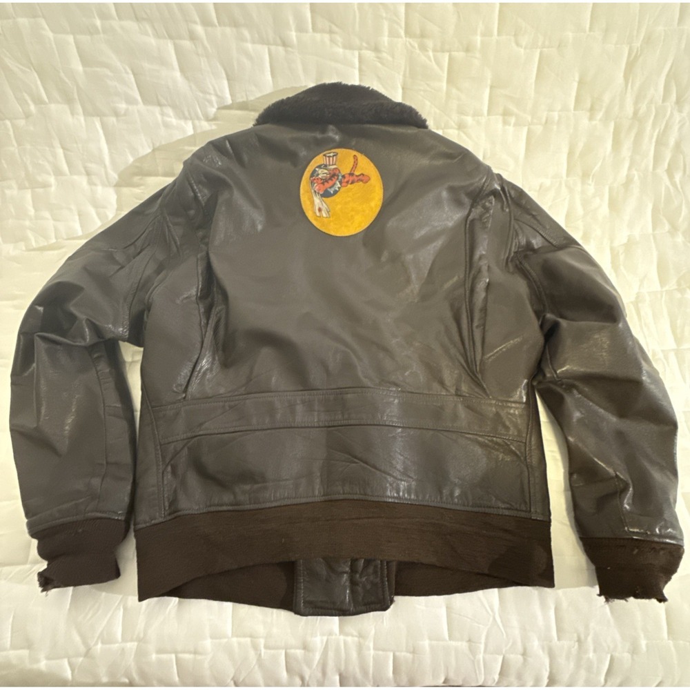 Rare Cooper Navy G-1 WW2 Goatskin Leather Flight Bomber 46L Jacket‎ FLYING TIGER